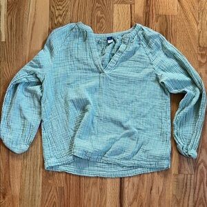 Women's Green and Blue striped Blouse